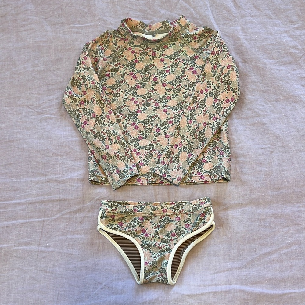 Acacia Kids Floral Long Sleeve Swimsuit Set